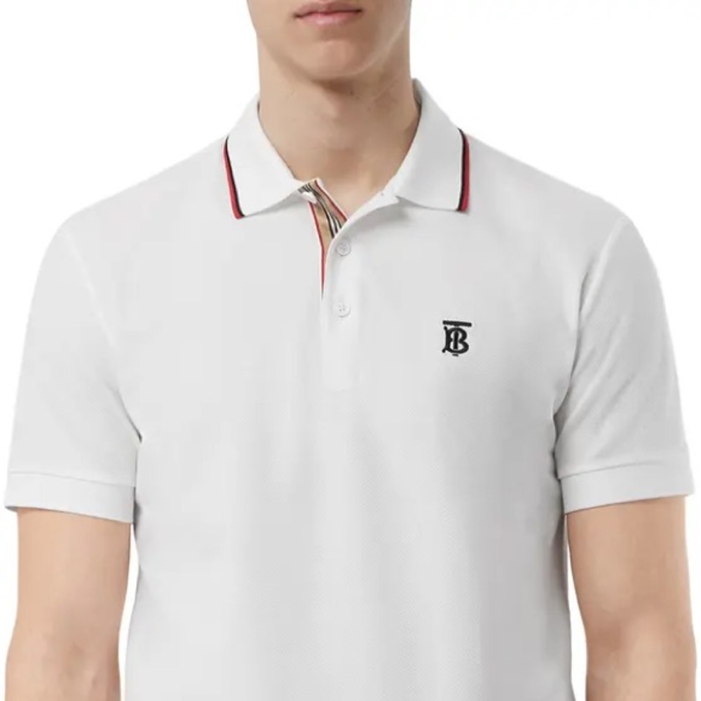 Burberry white Walton Polo shirt
